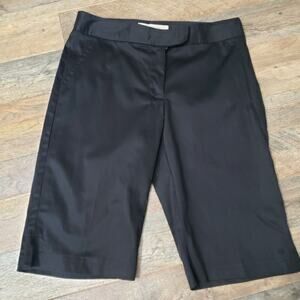 For the Republic Mid Rise Black Stretch Chino Bermuda Shorts Size 4